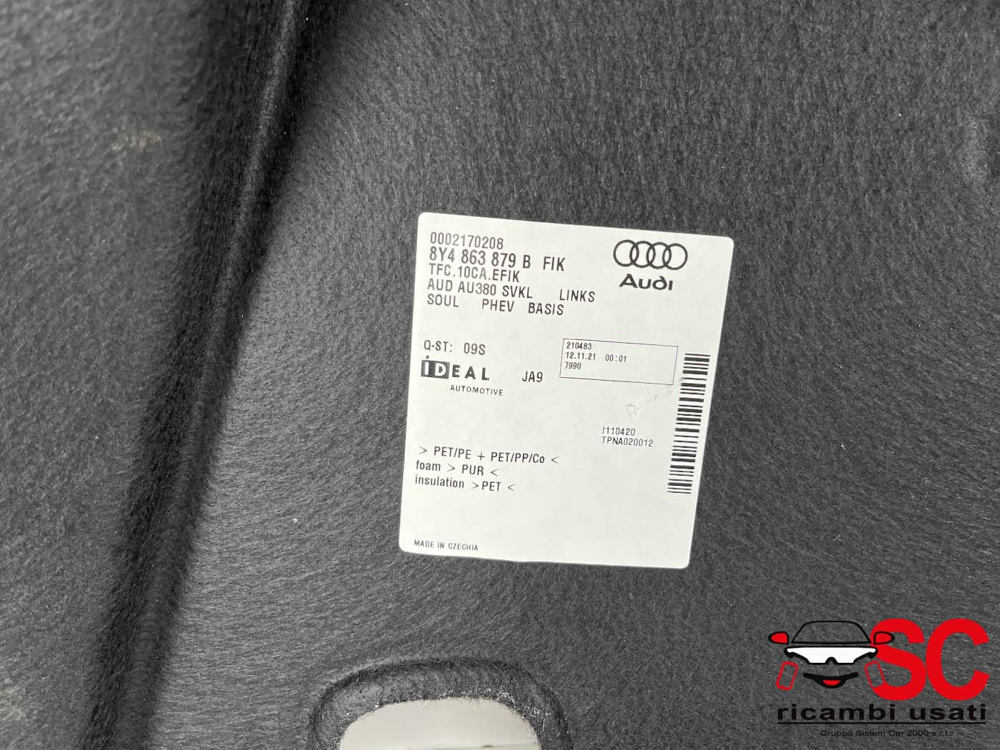 Pannello Laterale Sinistro Bagagliaio Audi A3 8y 8Y4863879A - 41819