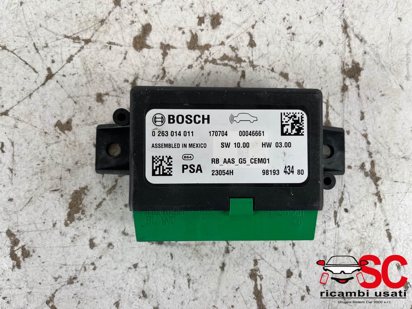 Centralina Sensori Di Parcheggio Peugeot 2008 9819343480 - 41897 Centralina Sensori Di Parcheggio Peugeot 2008 9819343480 - 41897