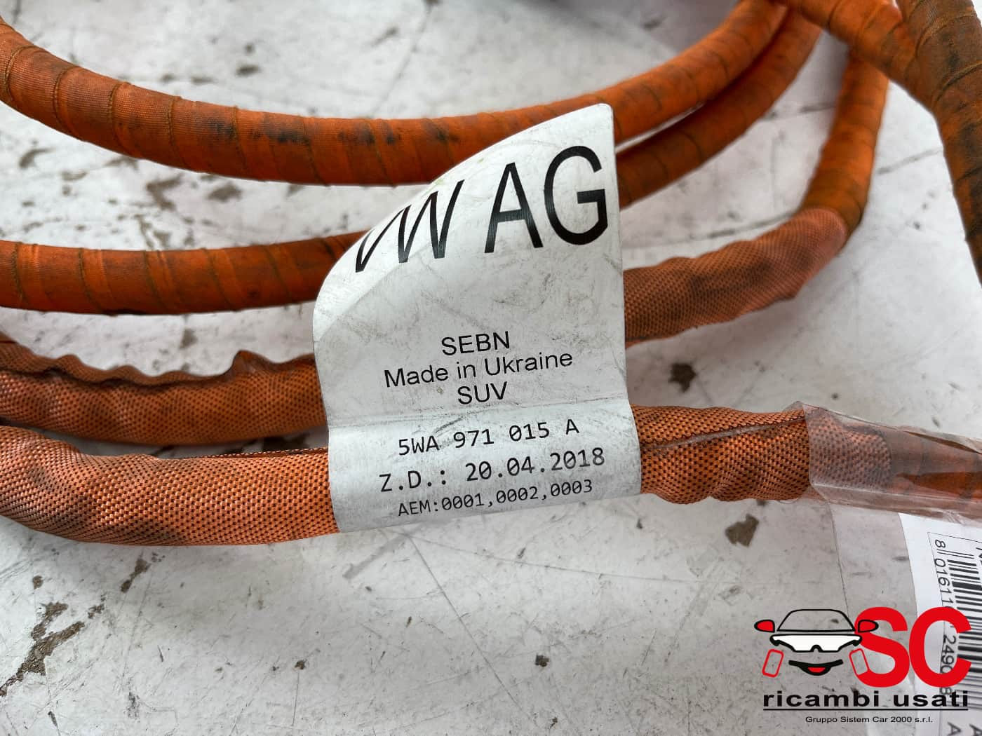 5WA971015A 5WA971015A CABLAGGIO AUDI A3 Sportback (8YA) diesel