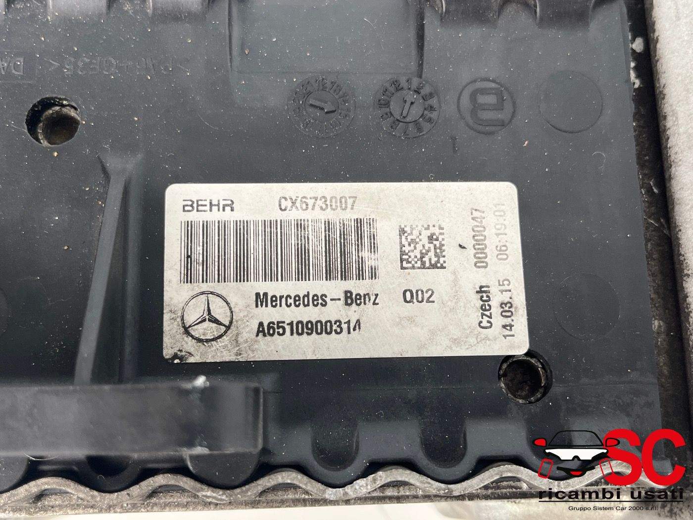 Intercooler Mercedes Classe C 2.2 Cdi A6510900314 A6510905337 - 37831 Intercooler Mercedes Classe C 2.2 Cdi A6510900314 A6510905337 - 37831