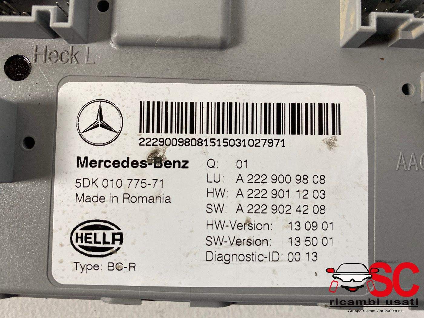 Centralina Sam Mercedes Classe C 220 W205 A2229009808 - 37861