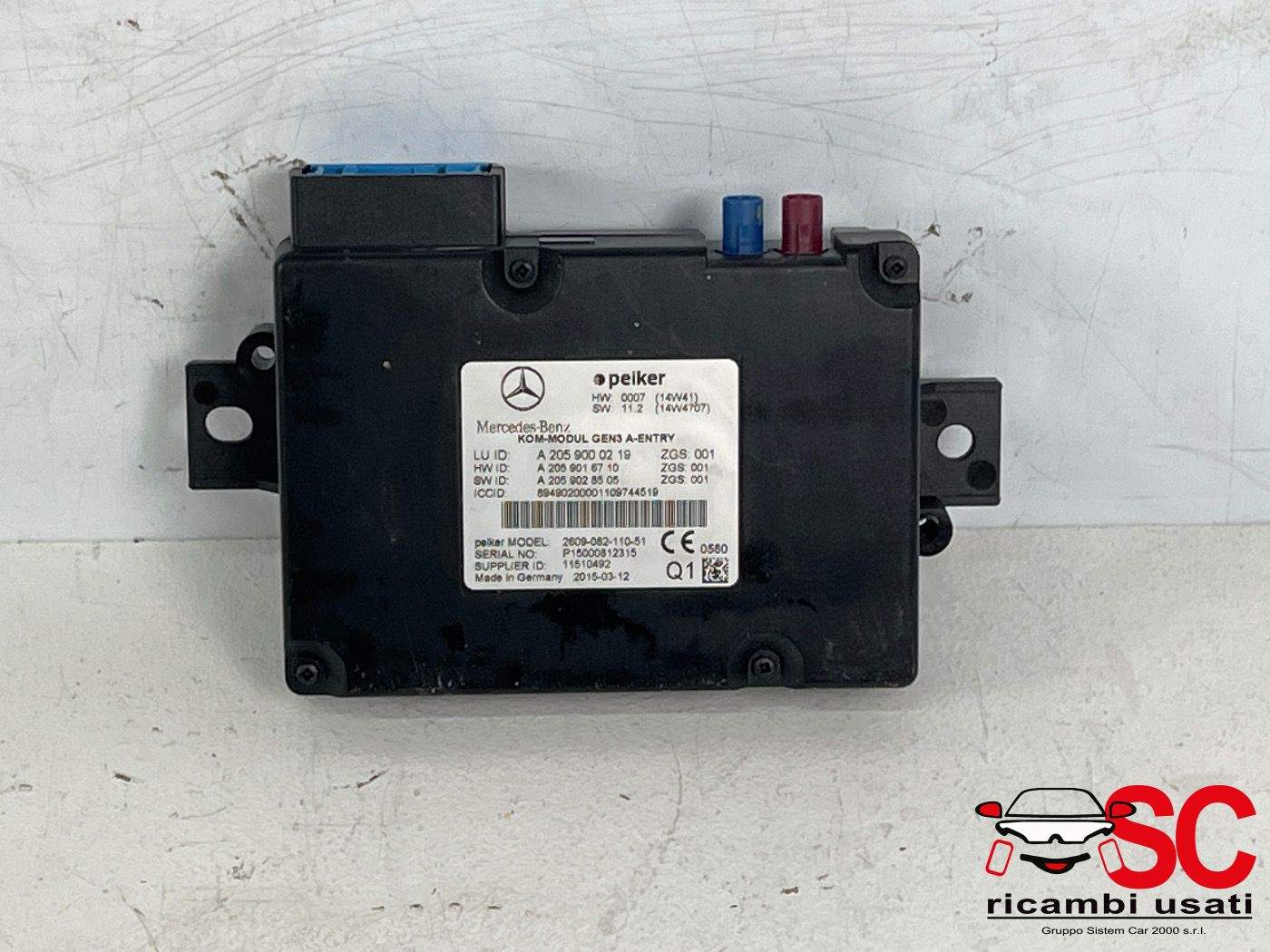 Centralina Bluetooth Mercedes Classe C W205 A2059000219 A1669005417 - 37983 Centralina Bluetooth Mercedes Classe C W205 A2059000219 A1669005417 - 37983