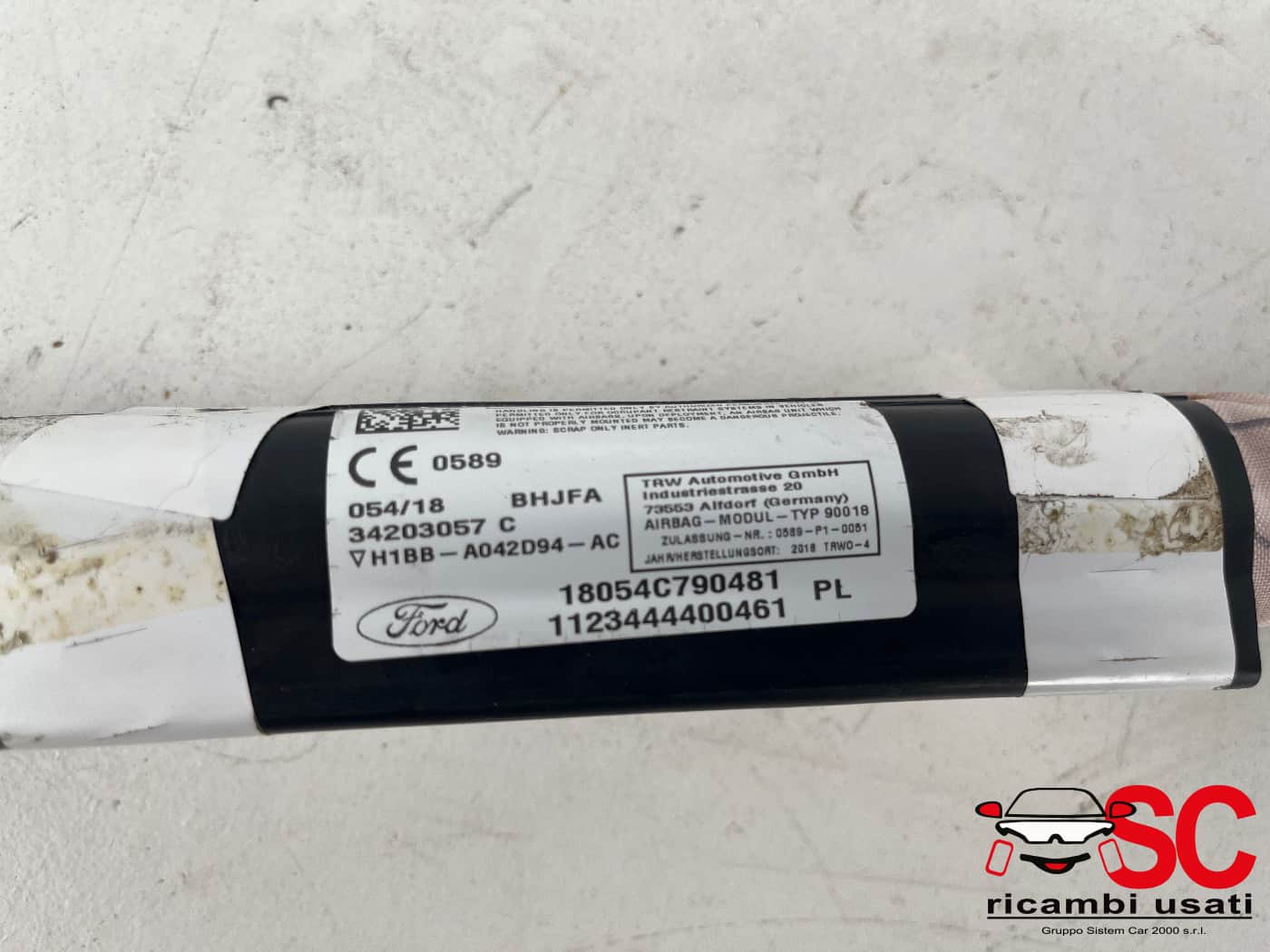 Airbag Tendina Laterale Destra Ford Fiesta Mk7 H1BBA042D94AC 2664029 - 38848 Airbag Tendina Laterale Destra Ford Fiesta Mk7 H1BBA042D94AC 2664029 - 38848