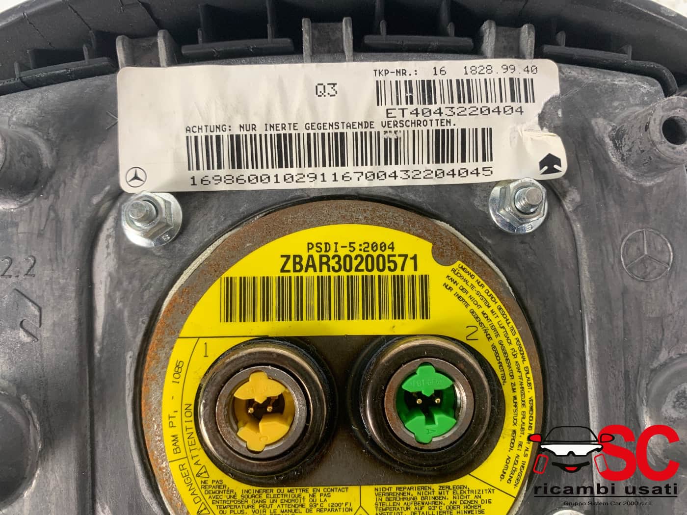 Airbag Volante Mercedes Classe A 180 2.0 W169 A1698600102 - 39368 Airbag Volante Mercedes Classe A 180 2.0 W169 A1698600102 - 39368