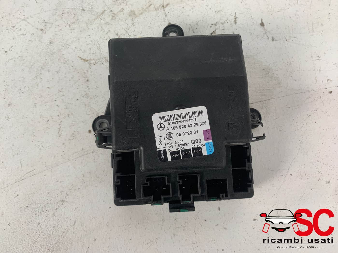 CENTRALINA PORTA SX GUIDA MERCEDES Classe A W169 3&deg; Serie A1698204326 (04>08)