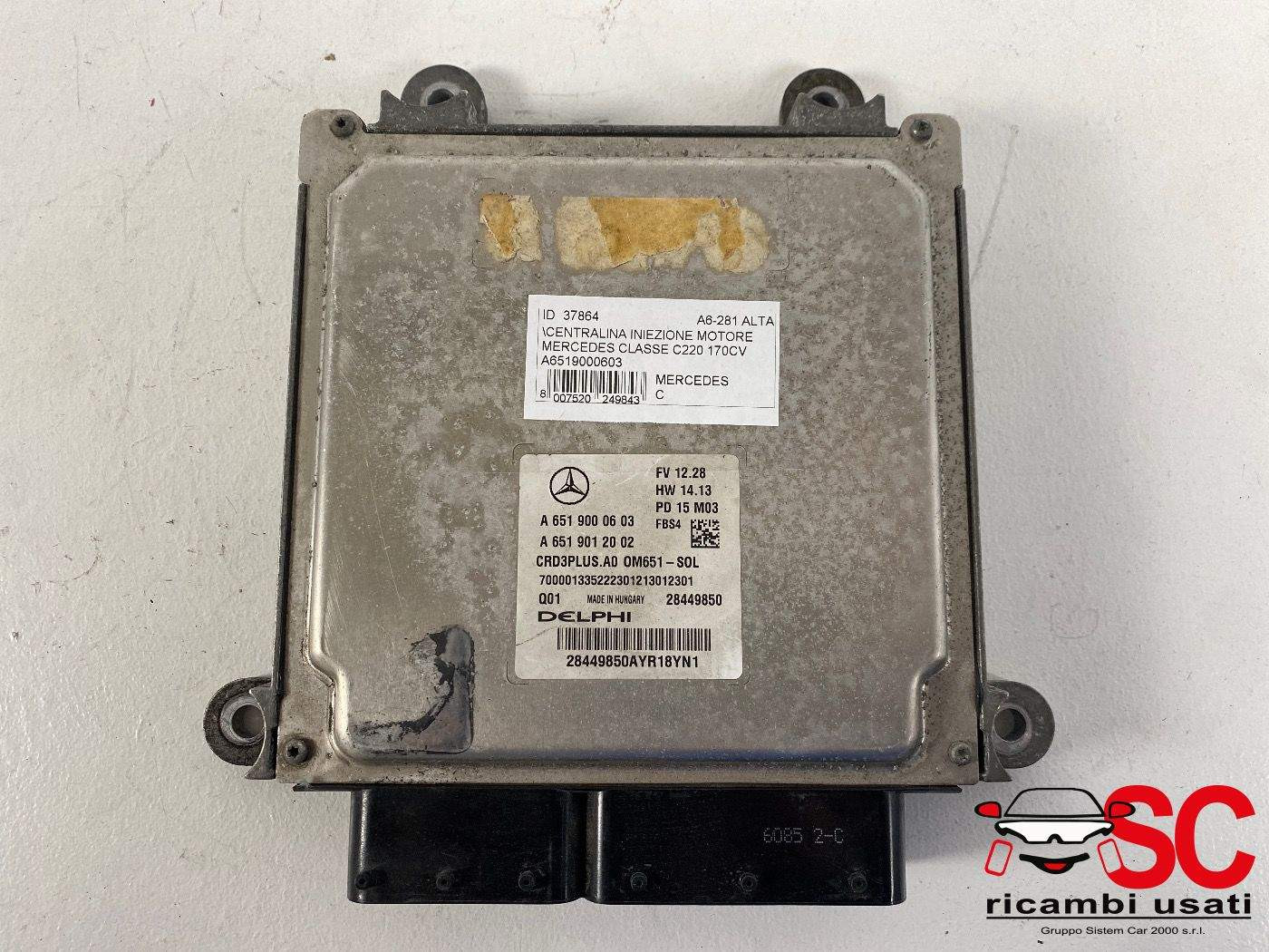 A6519000603 A6519000603 CENTRALINA MOTORE MERCEDES Classe C (W205) (2013-) diesel
