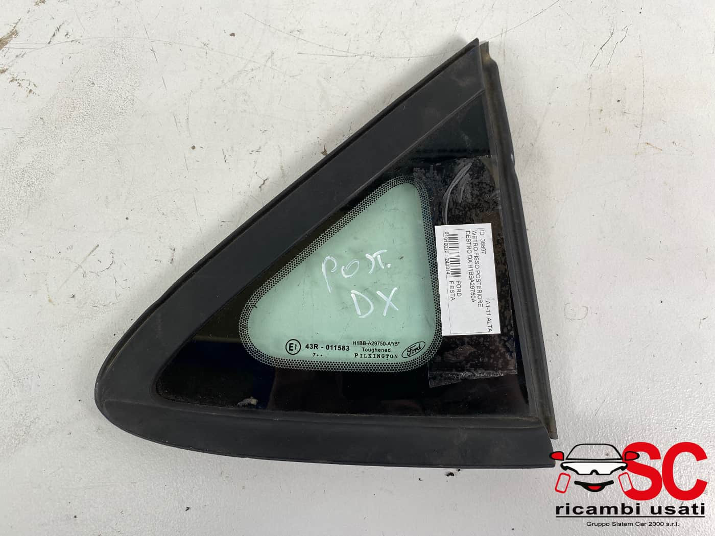 VETRO FISSO POSTERIORE DX FORD Fiesta 7° Serie H1BBA29750A (17>>)
