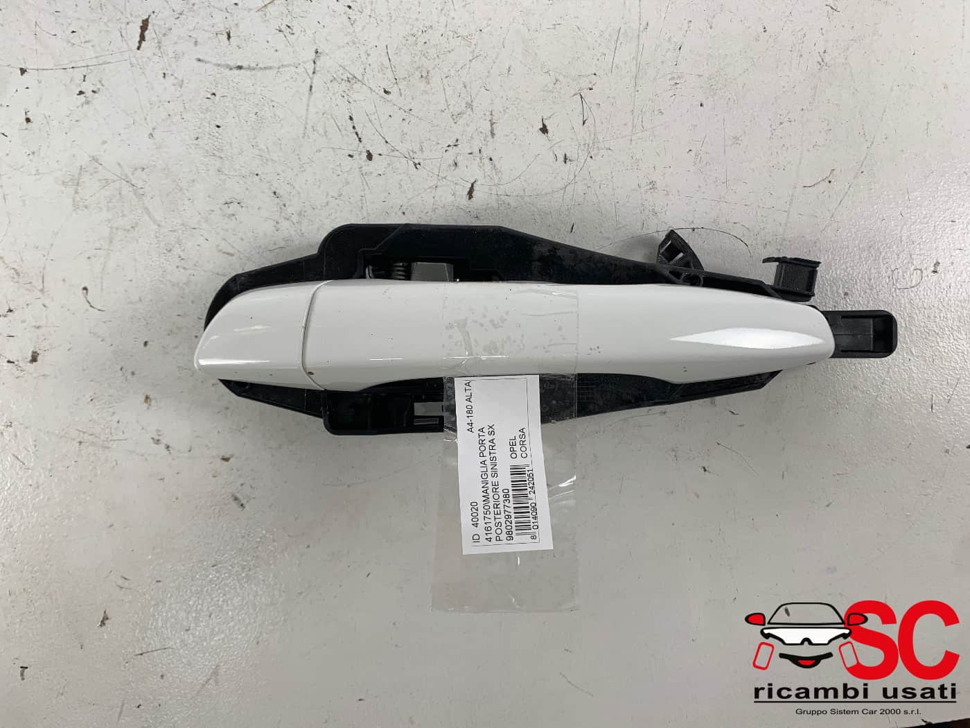 Maniglia Porta Posteriore Sinistra Opel Corsa F 9802977380 - 40020 Maniglia Porta Posteriore Sinistra Opel Corsa F 9802977380 - 40020