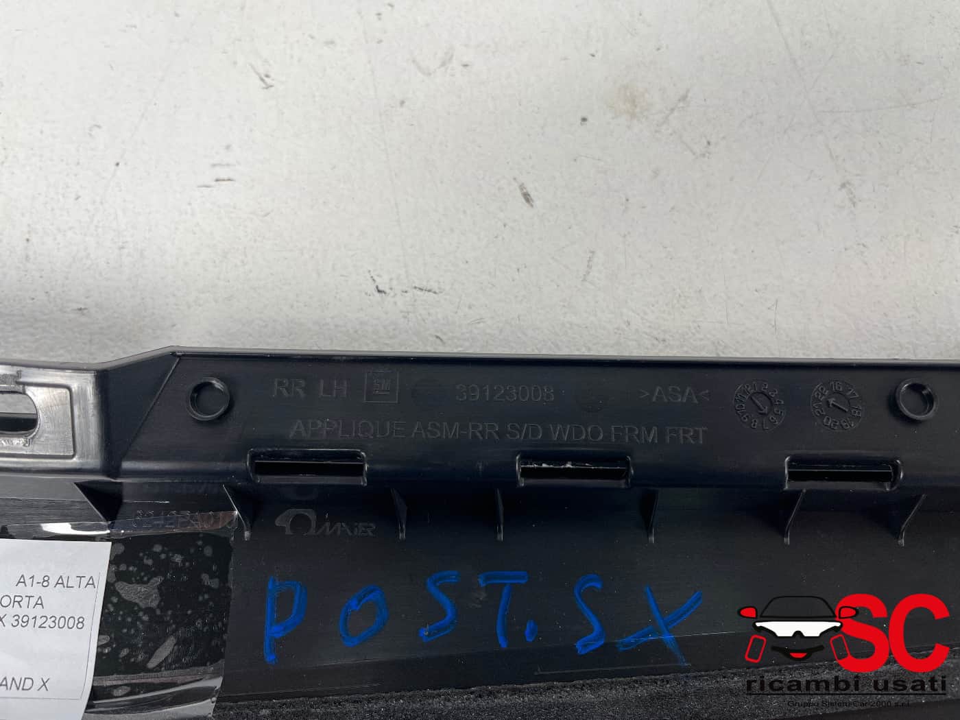 Modanatura Porta Posteriore Sinistra Crossland X 39123008 - 42548 Modanatura Porta Posteriore Sinistra Crossland X 39123008 - 42548