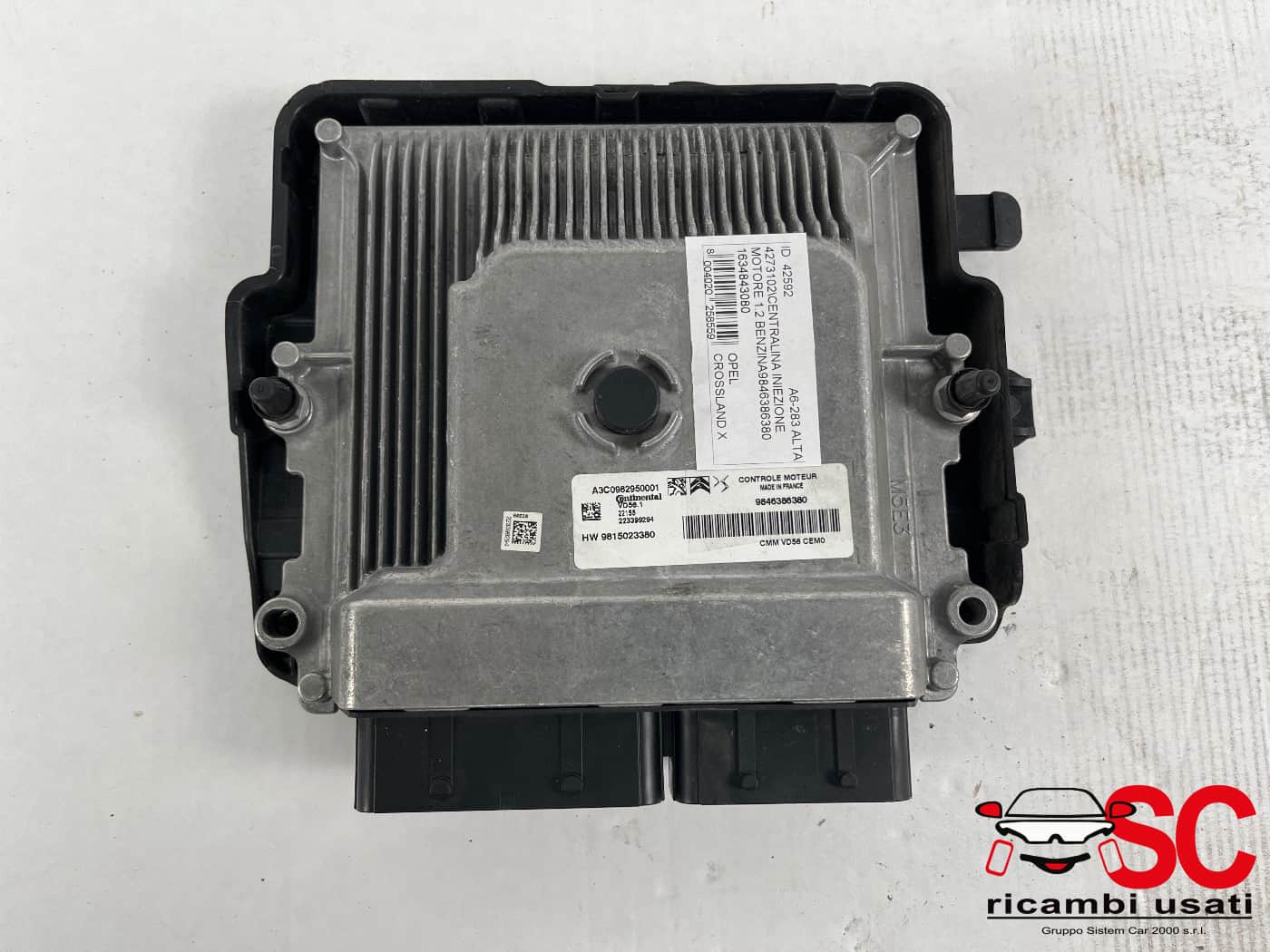 Centralina Motore Opel Crossland X 1.2 Benzina 9846386380 1634843080 - 42592 Centralina Motore Opel Crossland X 1.2 Benzina 9846386380 1634843080 - 42592
