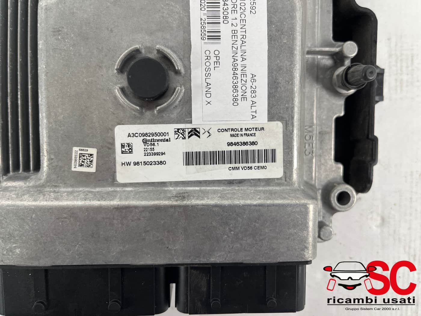 Centralina Motore Opel Crossland X 1.2 Benzina 9846386380 1634843080 - 42592 Centralina Motore Opel Crossland X 1.2 Benzina 9846386380 1634843080 - 42592