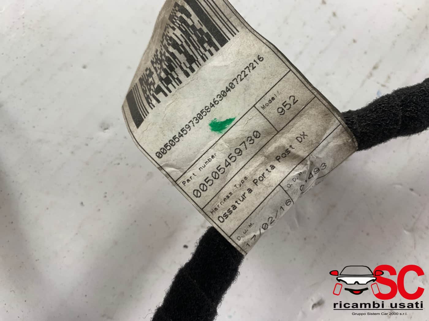 Cablaggio Impianto Porta Post Dx Alfa Romeo Giulia 50545973 - 43421 Cablaggio Impianto Porta Post Dx Alfa Romeo Giulia 50545973 - 43421