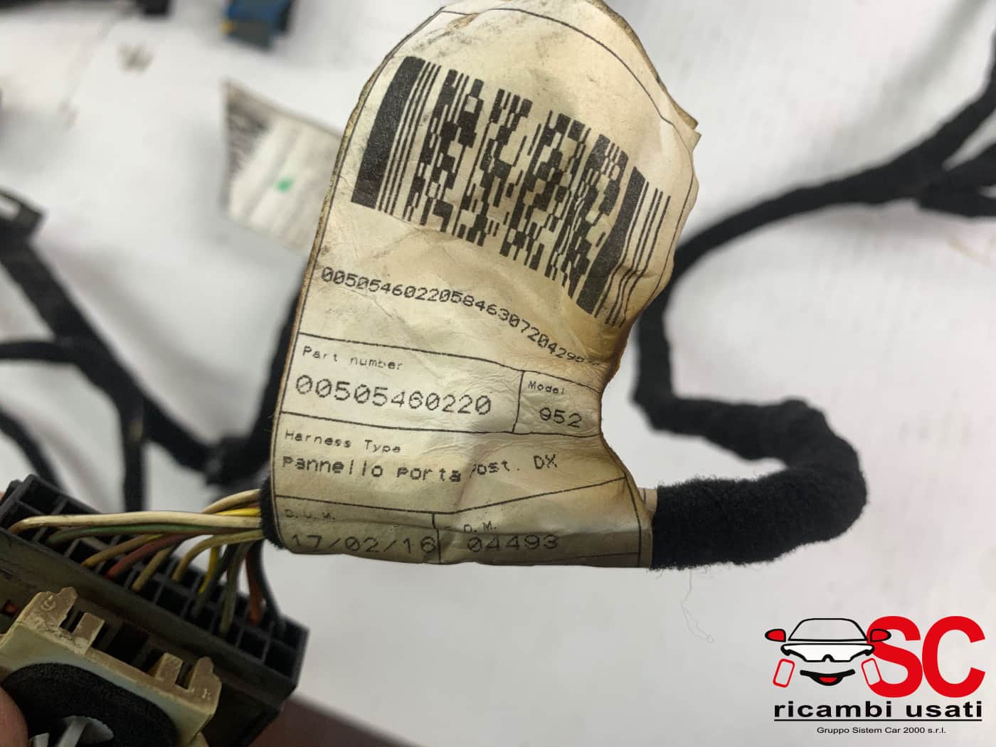 Cablaggio Impianto Porta Post Dx Alfa Romeo Giulia 50545973 - 43421 Cablaggio Impianto Porta Post Dx Alfa Romeo Giulia 50545973 - 43421