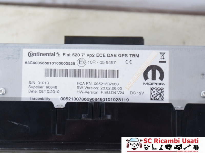 Autoradio 7" Jeep Renegade 52130706 52229379 - N00054