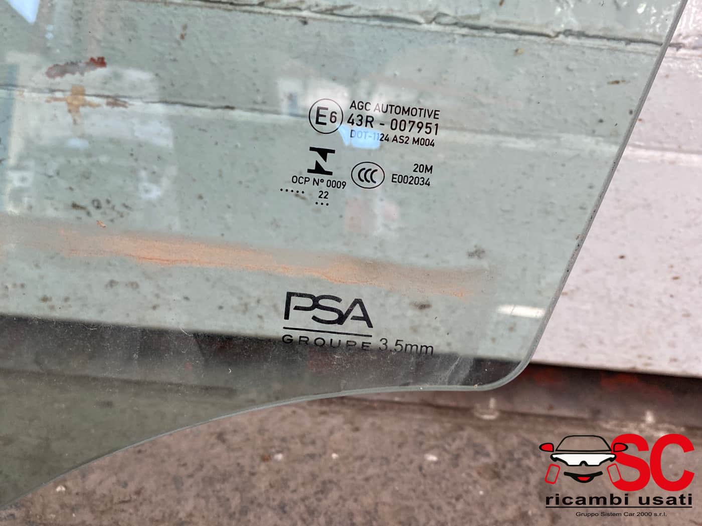 Vetro Scendente Anteriore Sinistro Opel Corsa F  - W00302