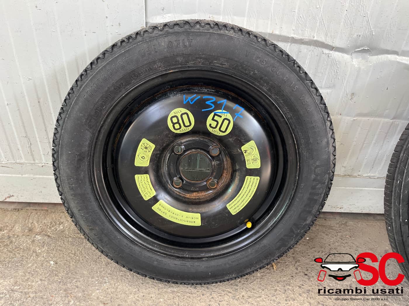 Ruota Di Scorta Opel Corsa F R15  - W00317