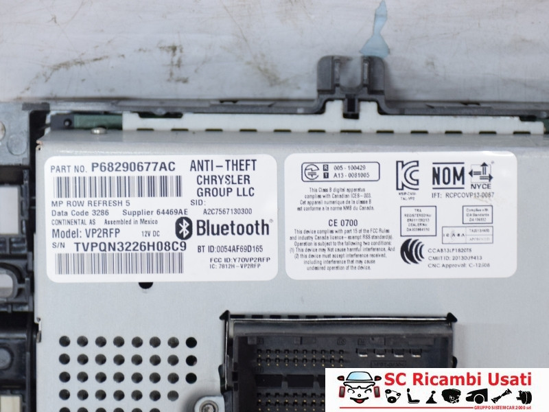 AUTORADIO JEEP Compass Serie K68292817AJ (16>)
