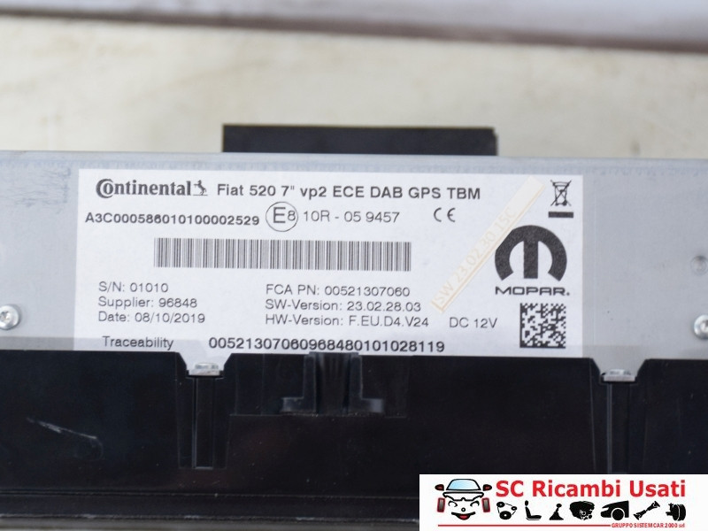 AUTORADIO JEEP Renegade Serie 52229379 (18>)