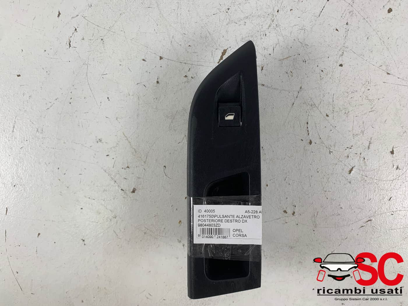 PULSANTE ALZAVETRO POSTERIORE DESTRO OPEL Corsa F Serie 98044803ZD (19>)