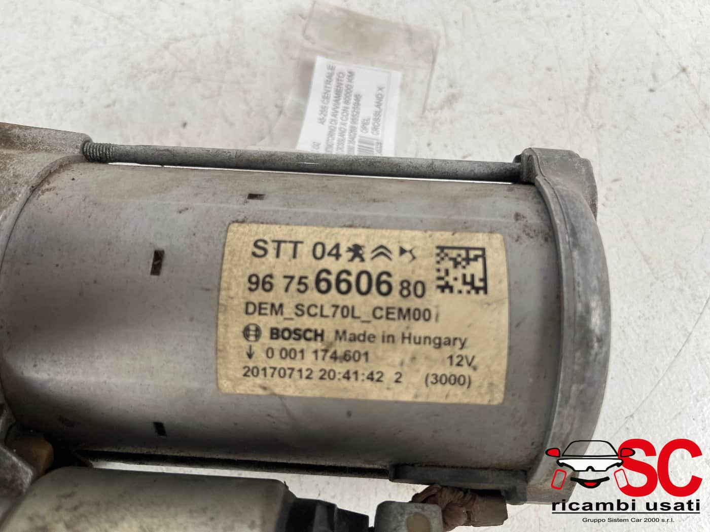 9675660680 MOTORINO AVVIAMENTO OPEL Crossland Serie (X) diesel