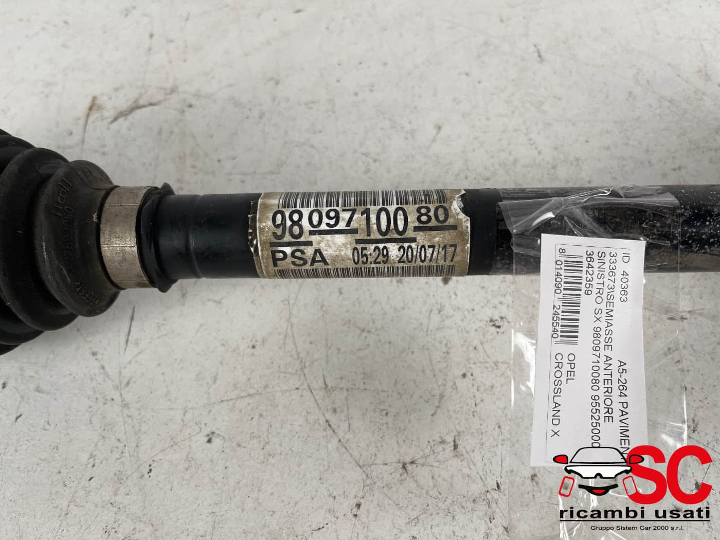 SEMIASSE ANTERIORE SINISTRO OPEL Crossland Serie (X) 9809710080 (17>)