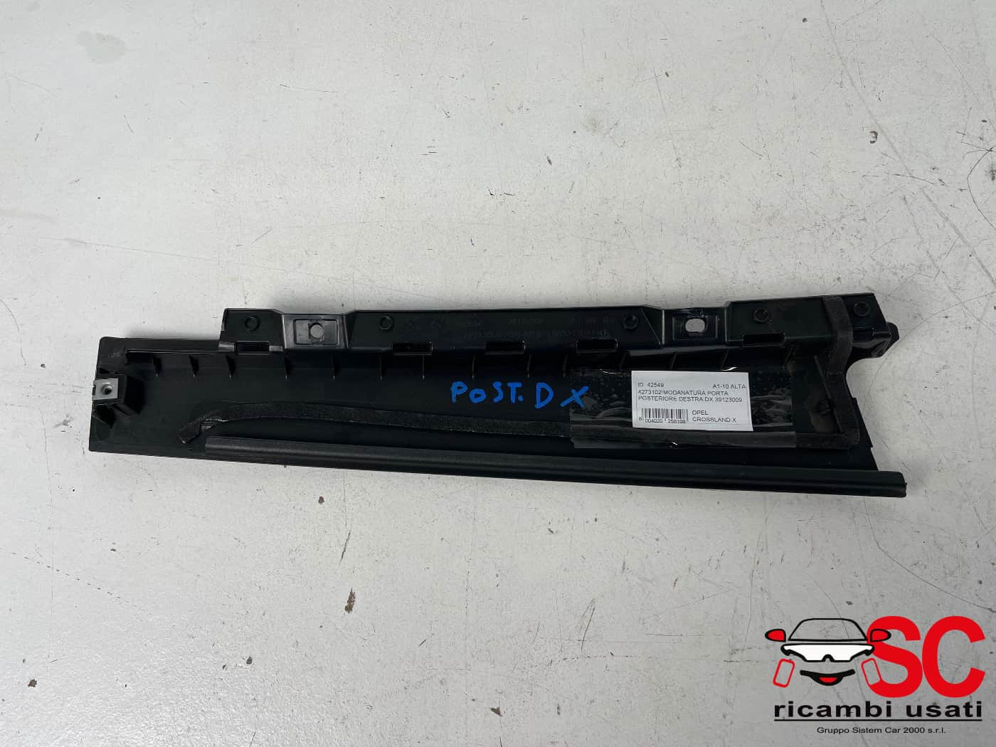 MODANATURA PORTA POSTERIORE DX OPEL Crossland Serie (X) 39123009 (17>)