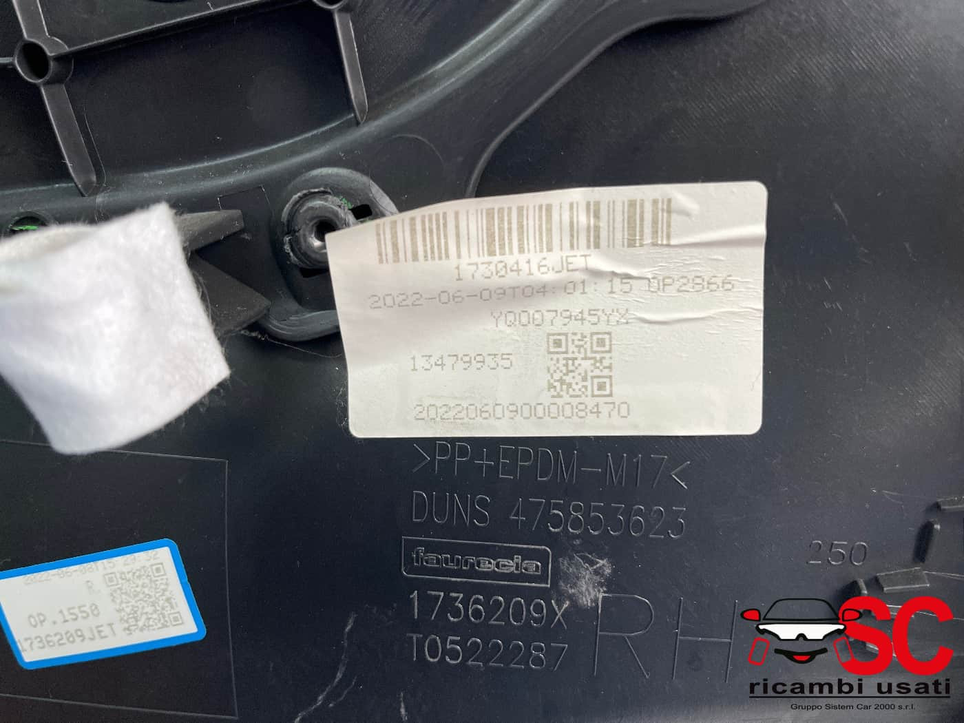 PANNELLO INTERNO PORTIERA POST DX OPEL Crossland Serie (X) 13479935 (17>)