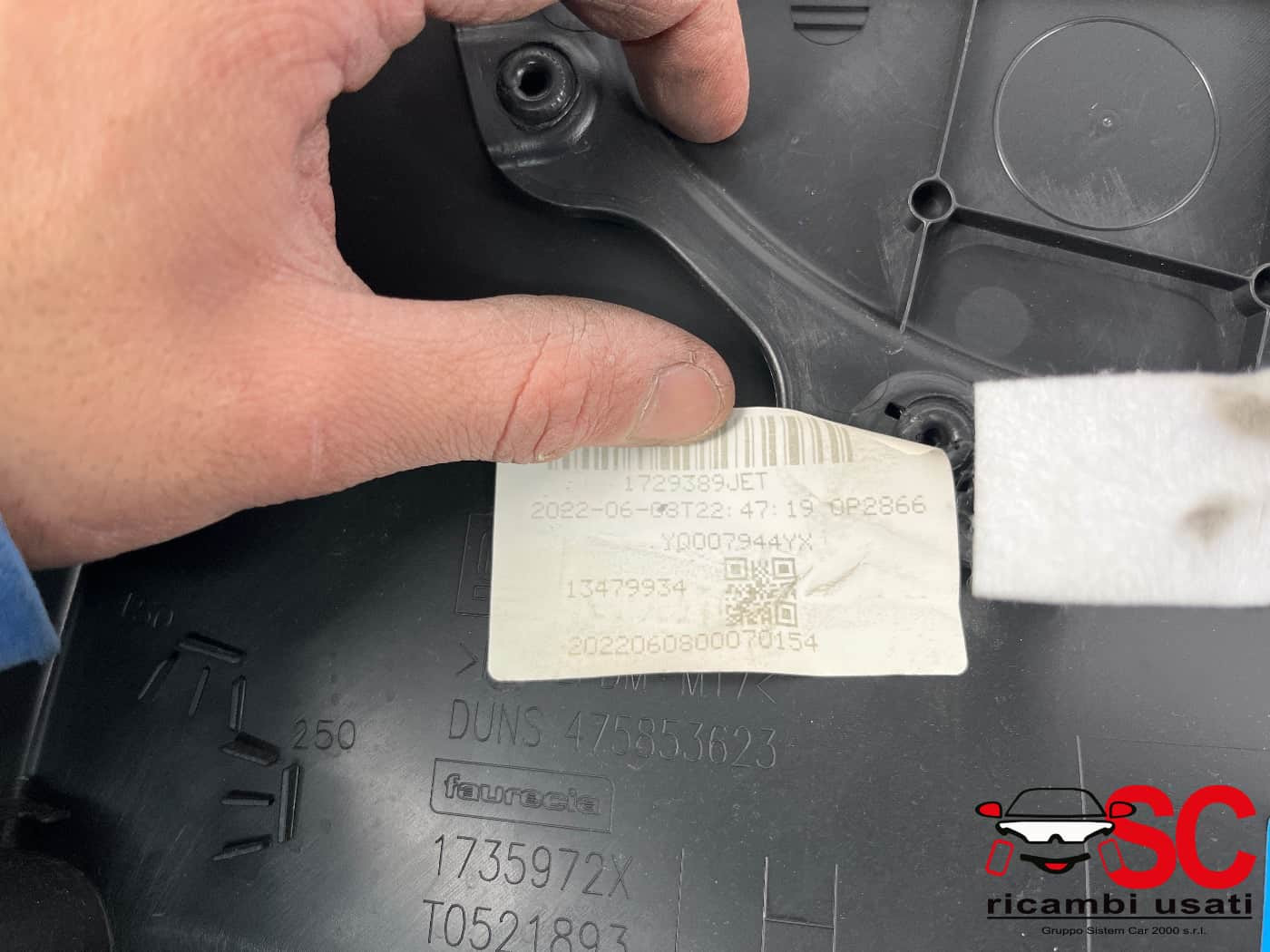 PANNELLO INTERNO PORTIERA POST SX OPEL Crossland Serie (X) 13479934 (17>)