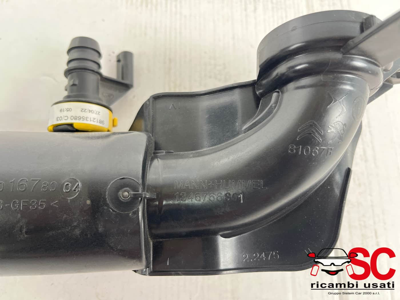 9833016780 TUBO ASPIRAZIONE FILTRO ARIA OPEL Crossland Serie (X) diesel