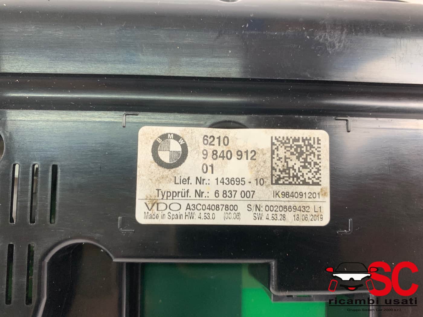 Quadro Strumenti Bmw X1 F48 62109840912 - 43222 Quadro Strumenti Bmw X1 F48 62109840912 - 43222