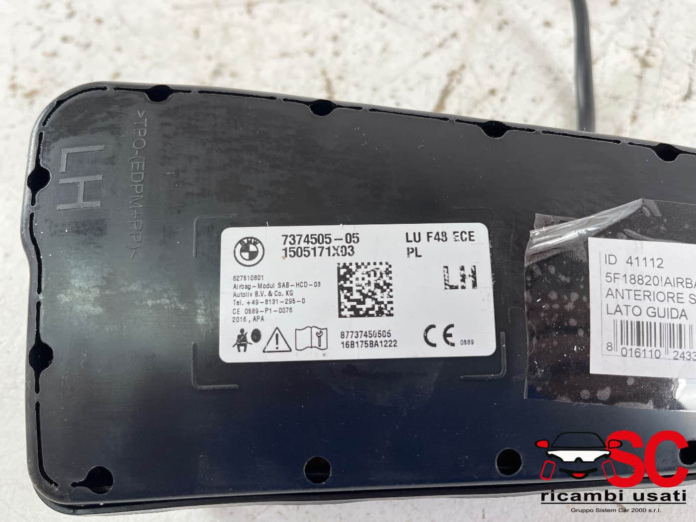 AIRBAG SEDILE SINISTRO BMW X1 Serie (F48) 7374505 (15>)