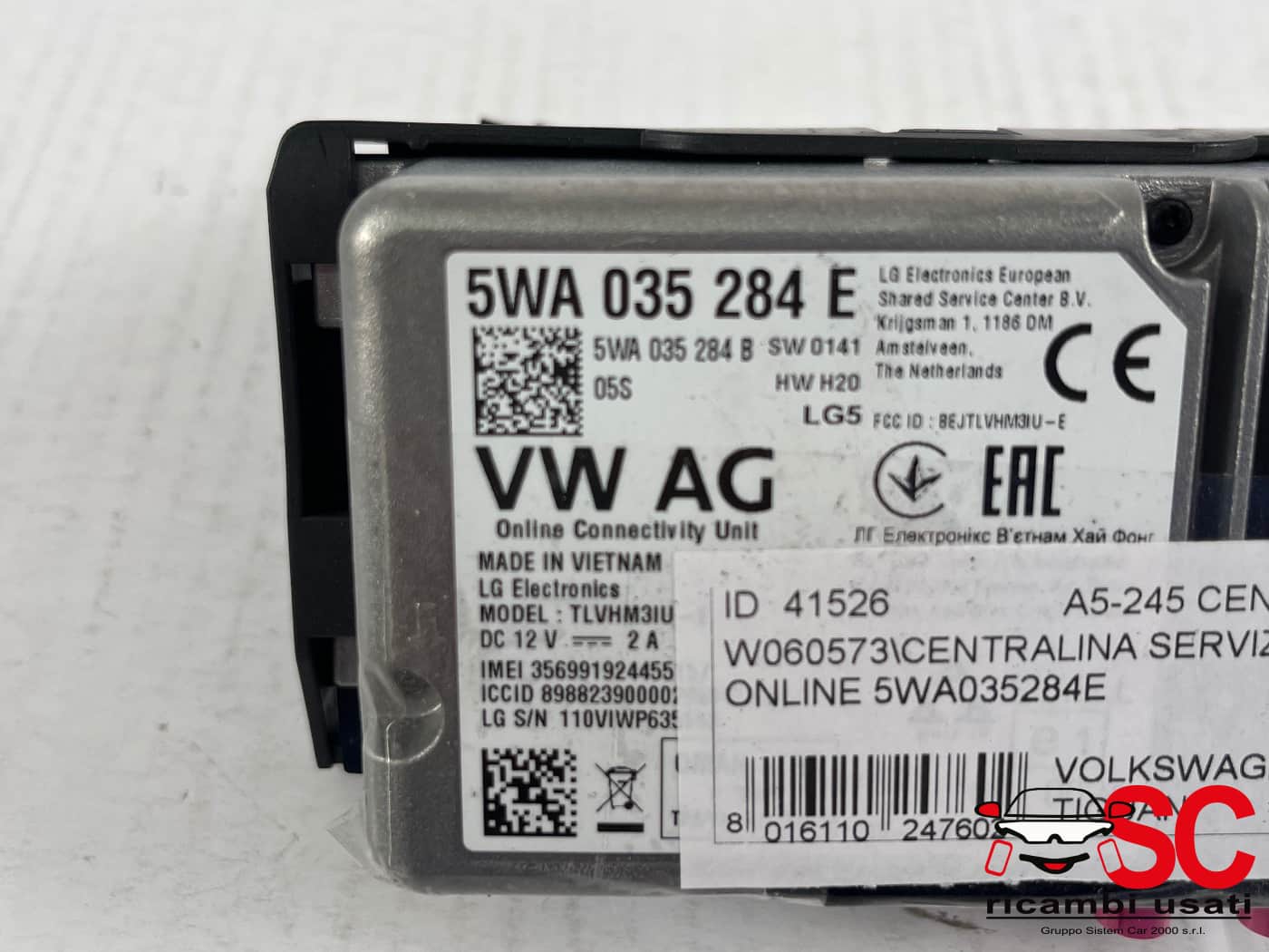 Centralina Servizi Online Volkswagen Tiguan 5WA035284E - 41526 Centralina Servizi Online Volkswagen Tiguan 5WA035284E - 41526