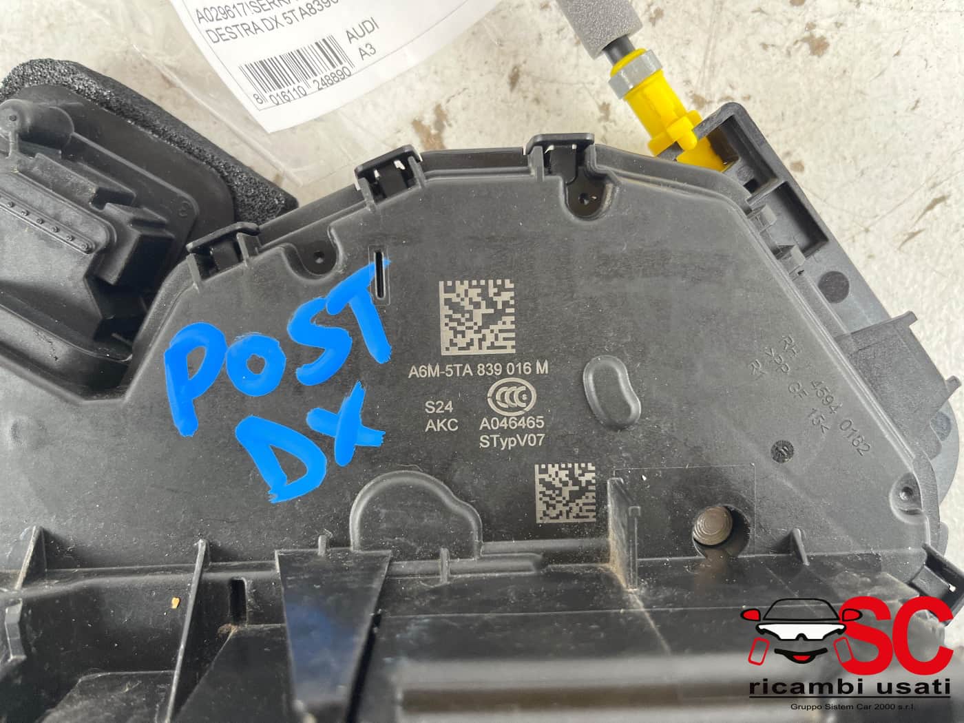 Serratura Porta Posteriore Destra Audi A3 8y 5TA839016AA - 41657