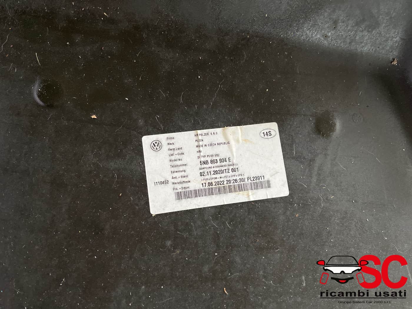 Pannello Insonorizzatore Cruscotto Tiguan 5NB863934E - W00612