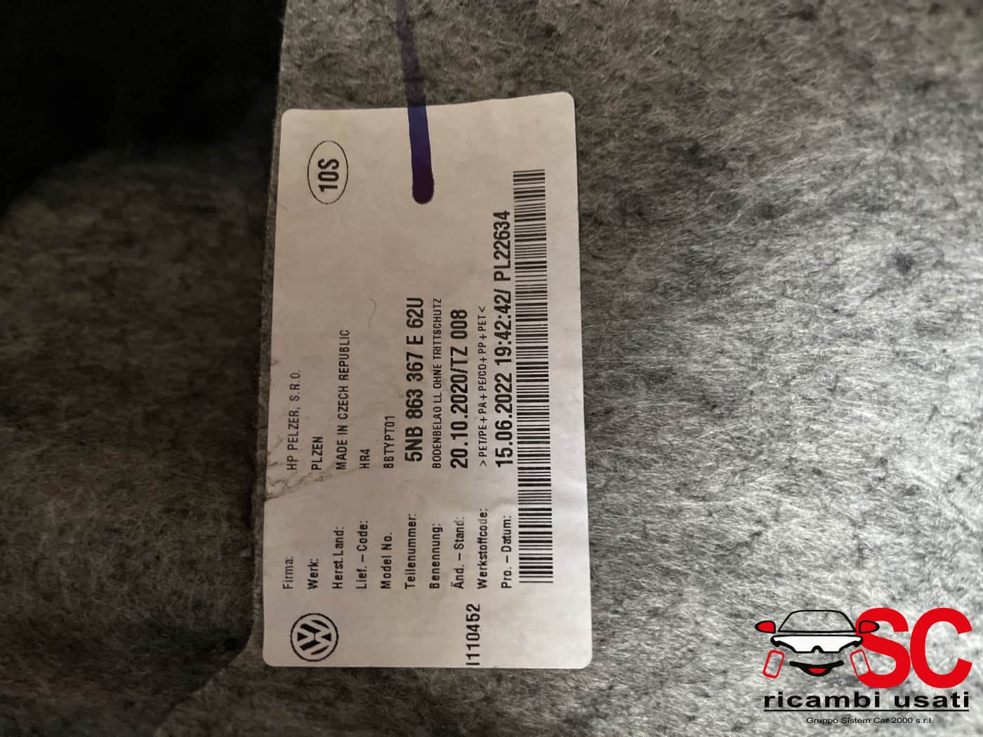 Moquette Volkswagen Tiguan  - W00613