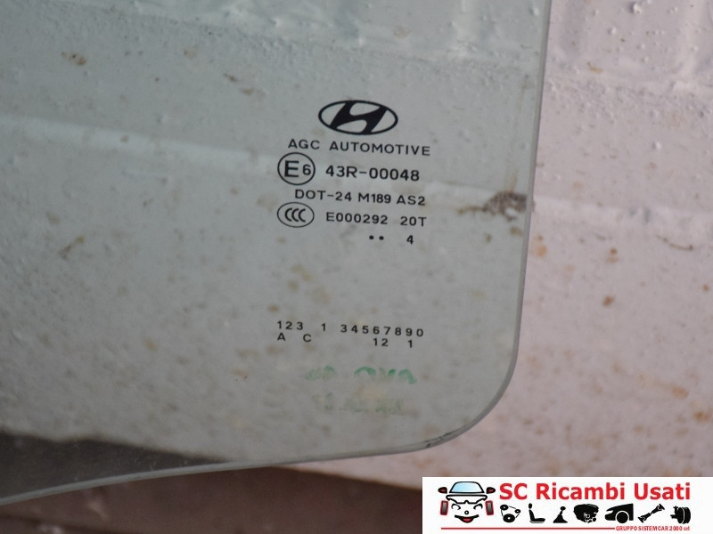 VETRO SCENDENTE POSTERIORE SINISTRO HYUNDAI iX35 1° Serie (10>)