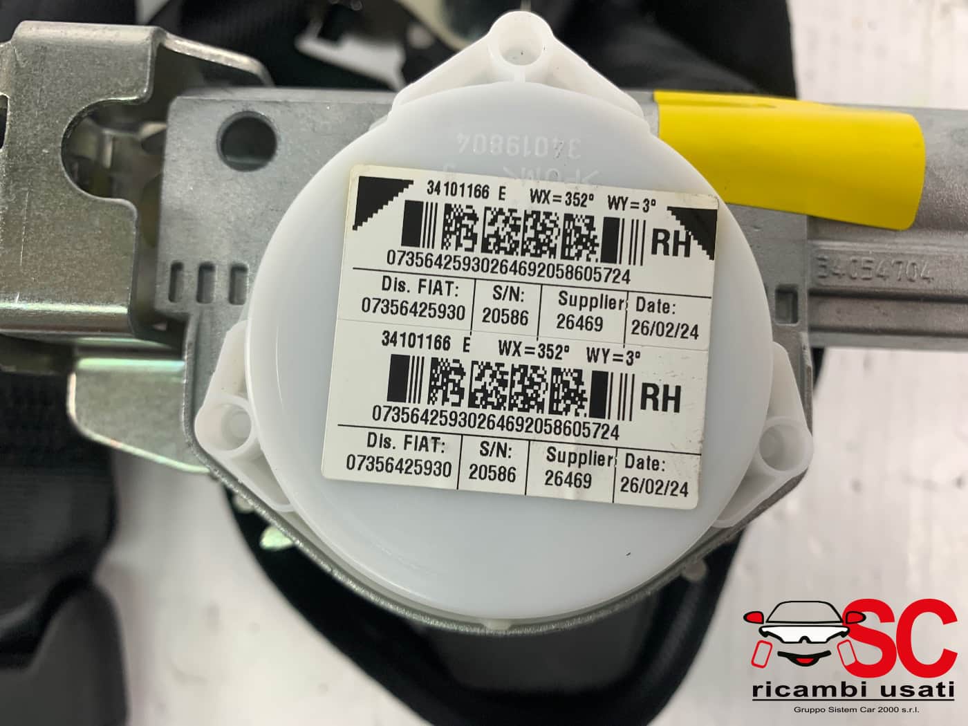 Cintura Anteriore Destra Fiat 500 Nuova Orig 735642593 735523068 - 43400