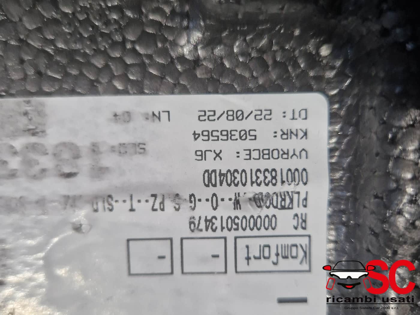 SEDUTA SEDILE POSTERIORE SX PORSCHE Macan Serie (18>) benzina