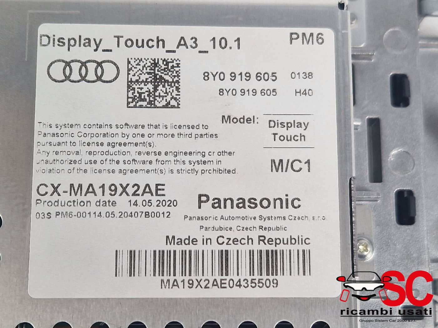 AUTORADIO AUDI A3 Sportback (8YA) 8Y0919605 (19>)