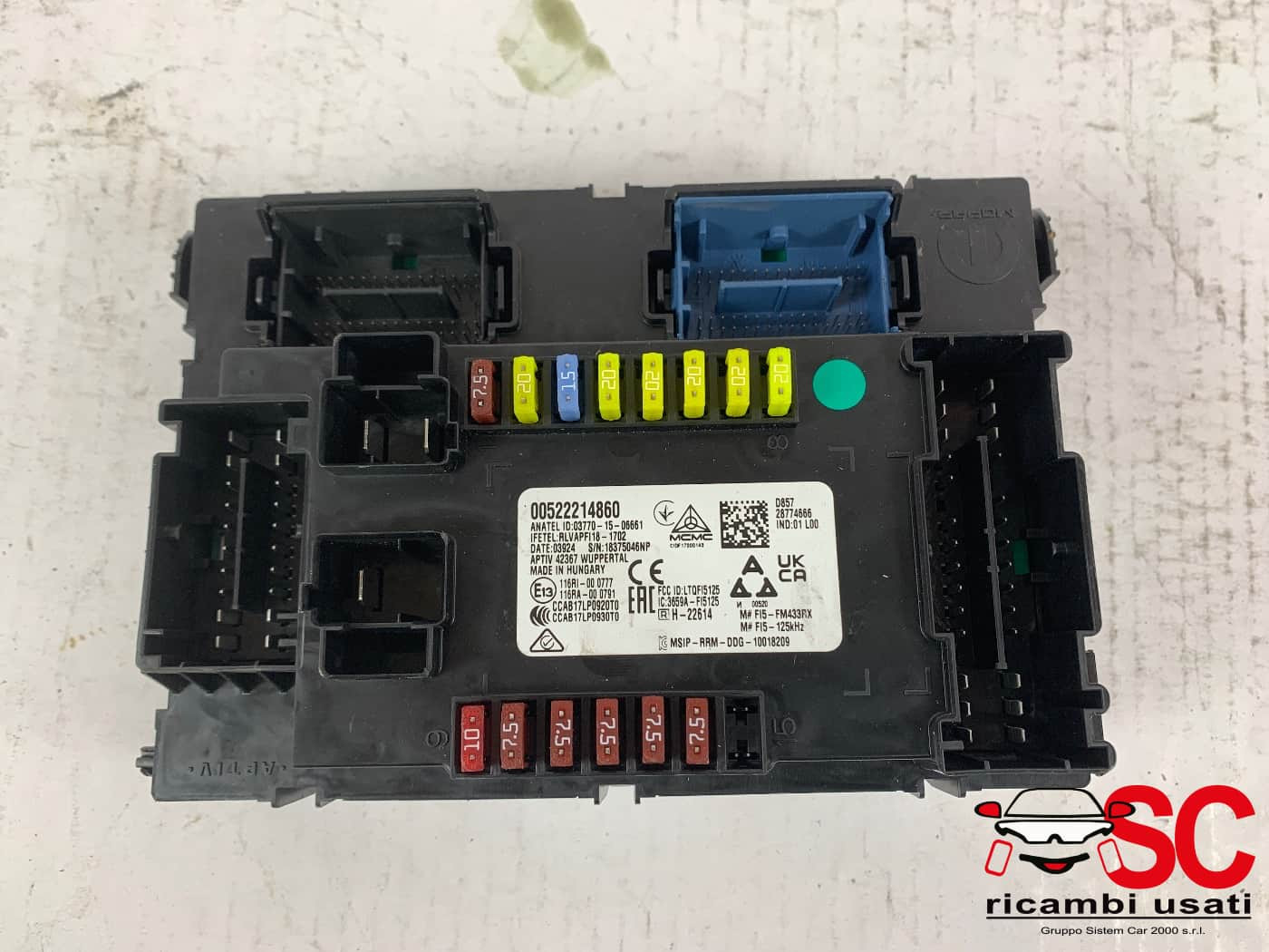 BODY COMPUTER FIAT 500 X Serie 52221486 (15>)