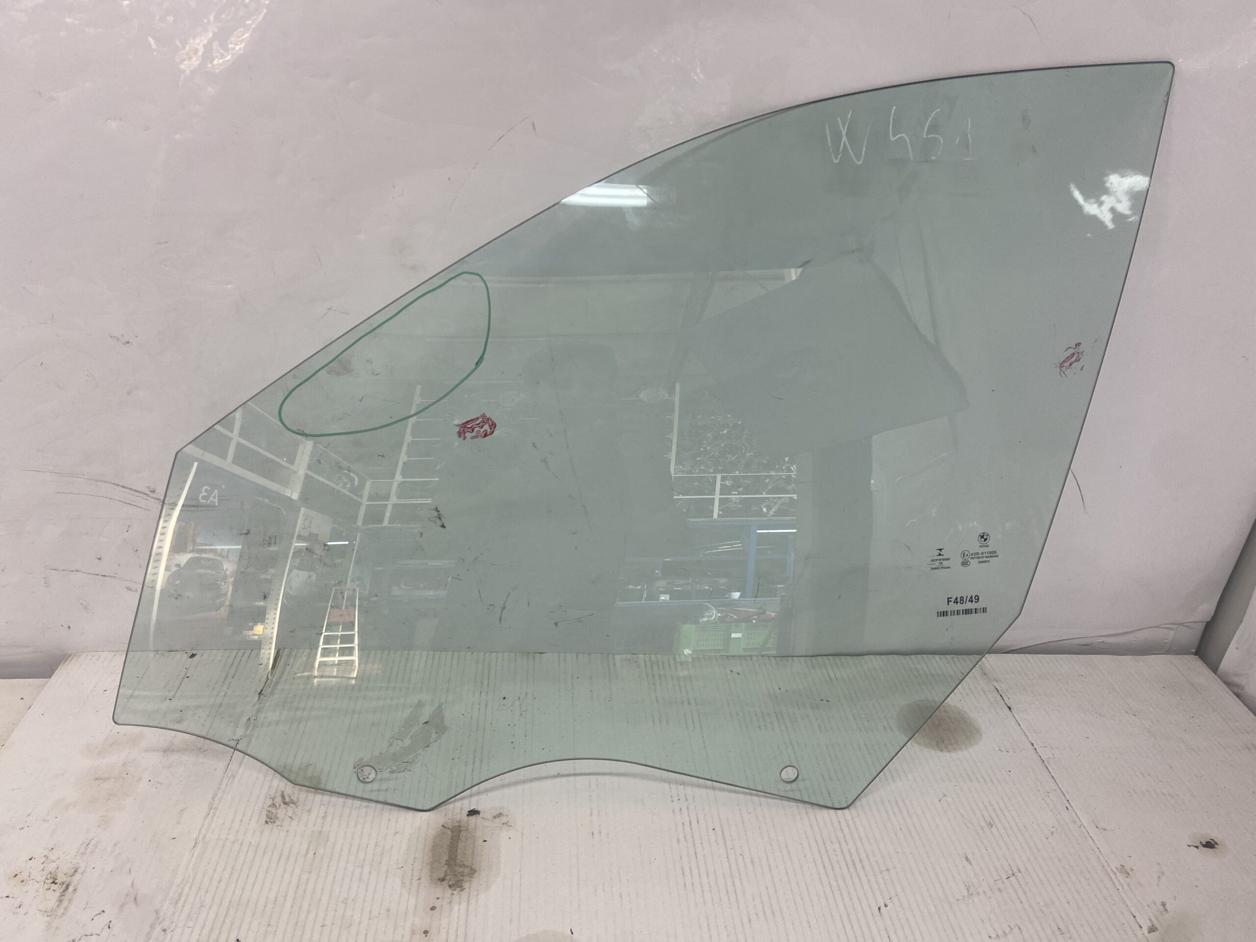 VETRO SCENDENTE ANTERIORE SINISTRO BMW X1 Serie (F48) (15>)