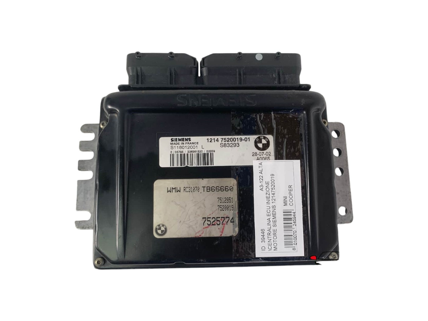12147520019 12147520019 CENTRALINA MOTORE MINI Cooper 1° Serie benzina