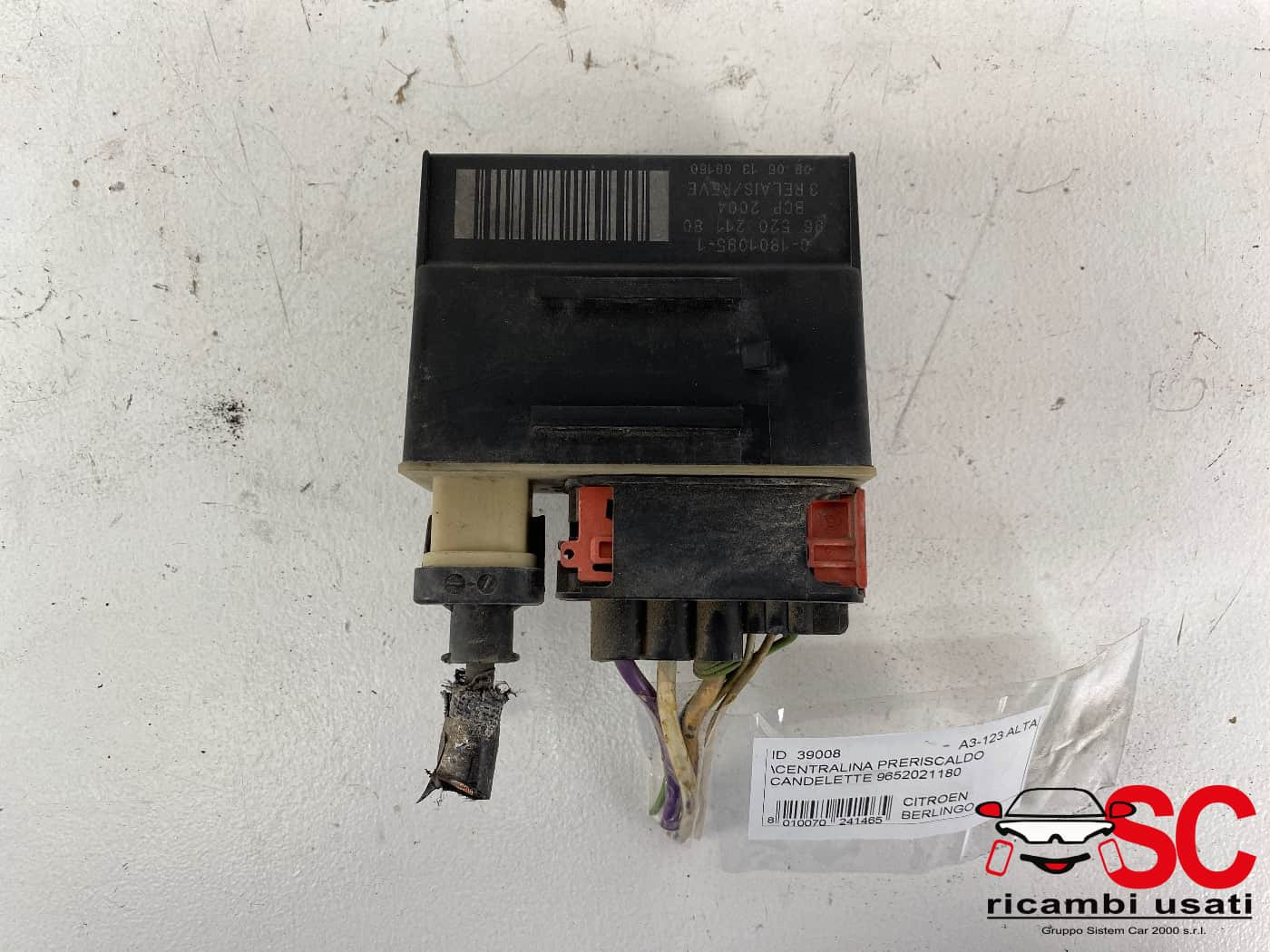9652021180 9652021180 CENTRALINA CANDELETTE CITROEN Berlingo 2° Serie diesel