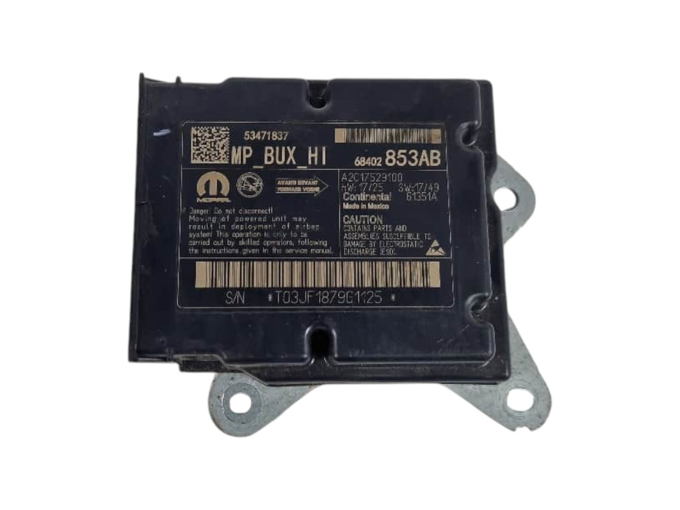 CENTRALINA AIRBAG JEEP Compass Serie 68402853AB (16>)