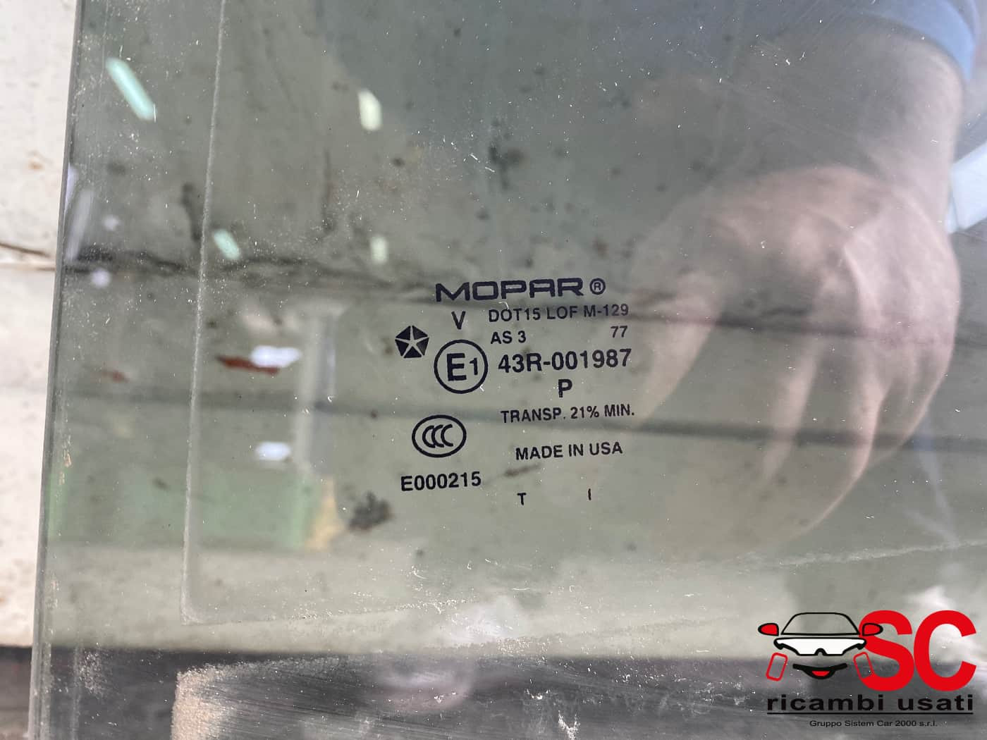 VETRO SCENDENTE POSTERIORE SINISTRO JEEP Cherokee 6° Serie (13>)
