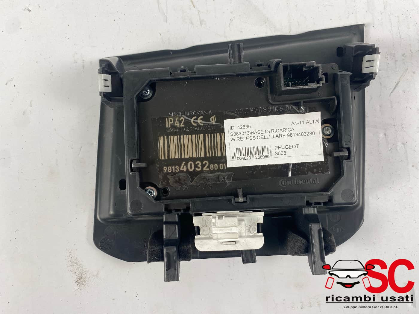 9813403280 9813403280 SISTEMA DI RICARICA WIRELESS PEUGEOT 3008 Serie diesel