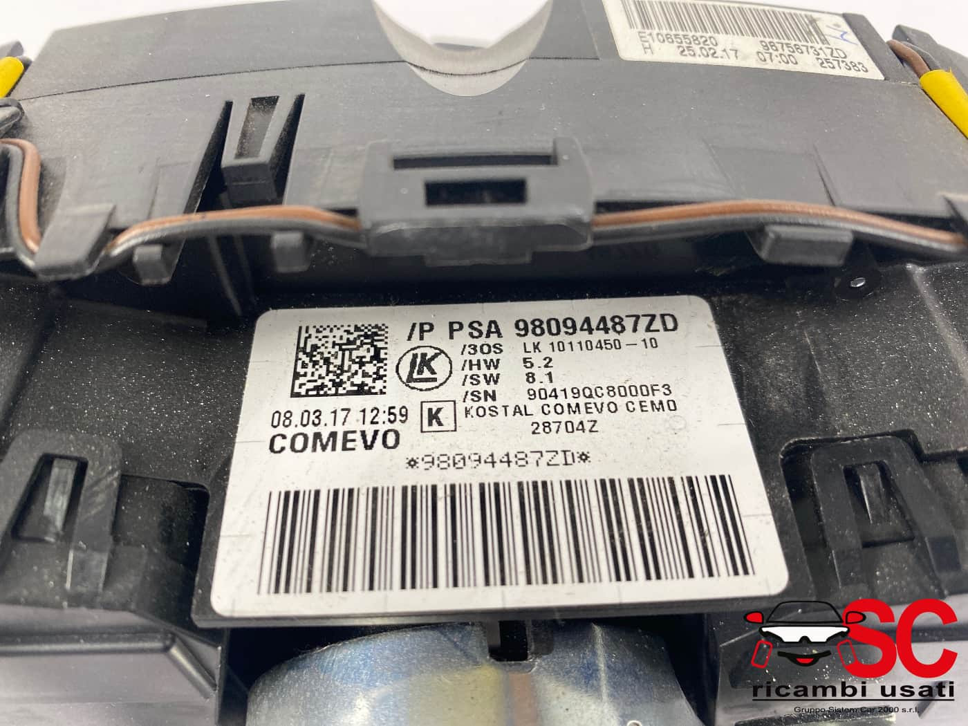 DEVIOLUCI PEUGEOT 3008 Serie 98094487ZD (16>23)