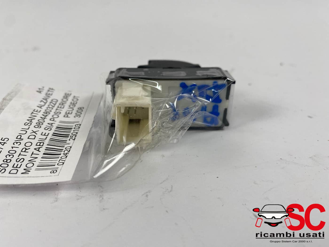 PULSANTE ALZAVETRO POSTERIORE DESTRO PEUGEOT 3008 Serie 980448032ZD (16>23)