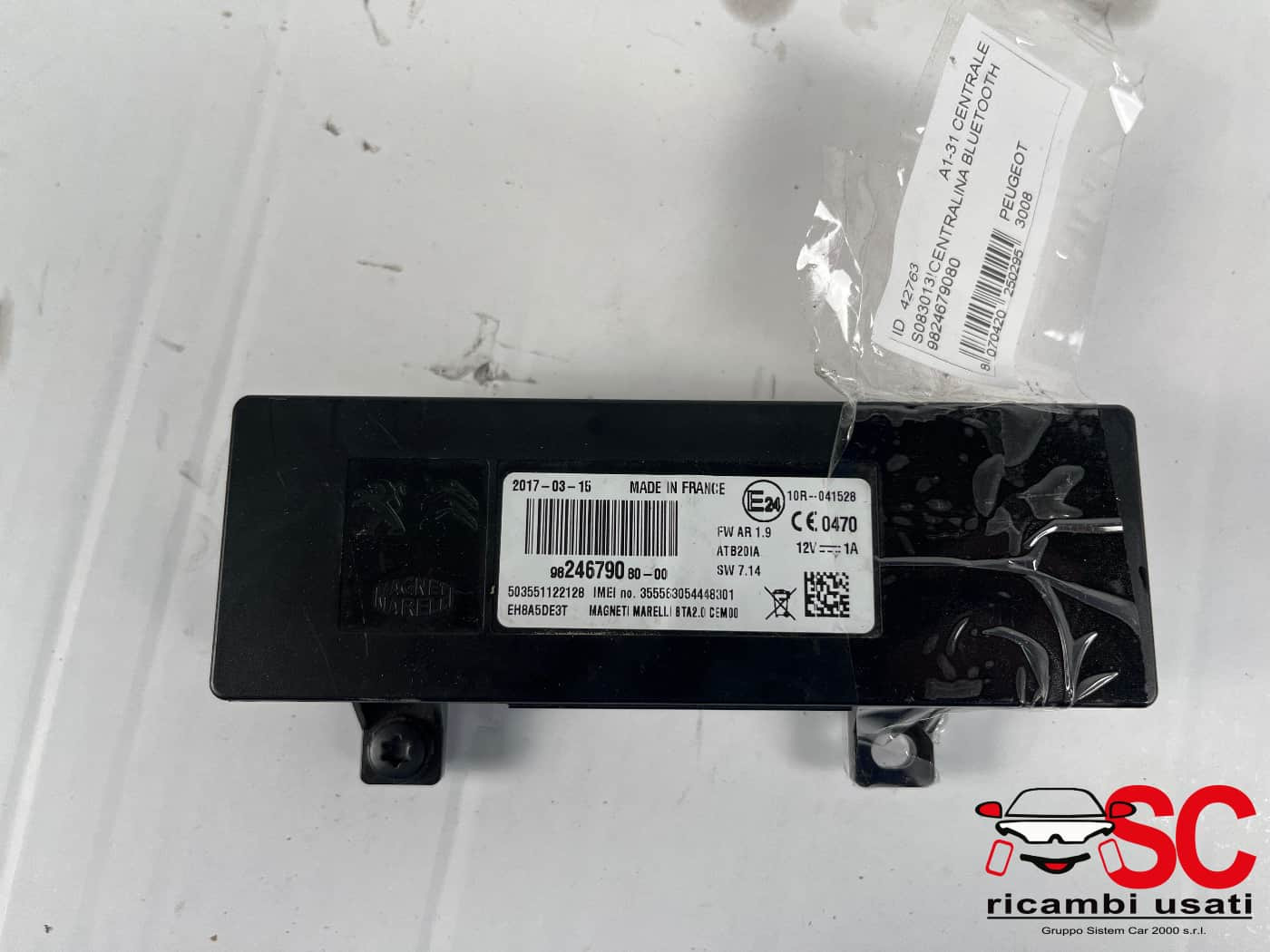 CENTRALINA BLUETOOTH TELEFONO PEUGEOT 3008 Serie 9824679080 (16>23)