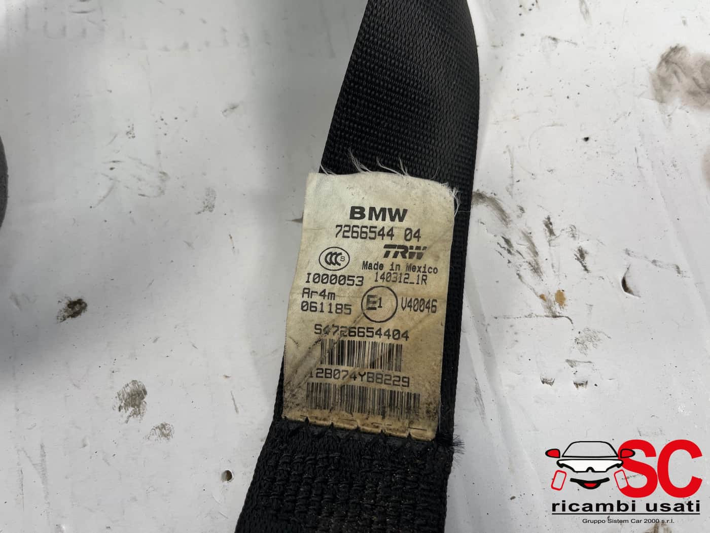 CINTURA DI SICUREZZA POSTERIORE DX BMW X3 2° Serie 725844506 (10>)